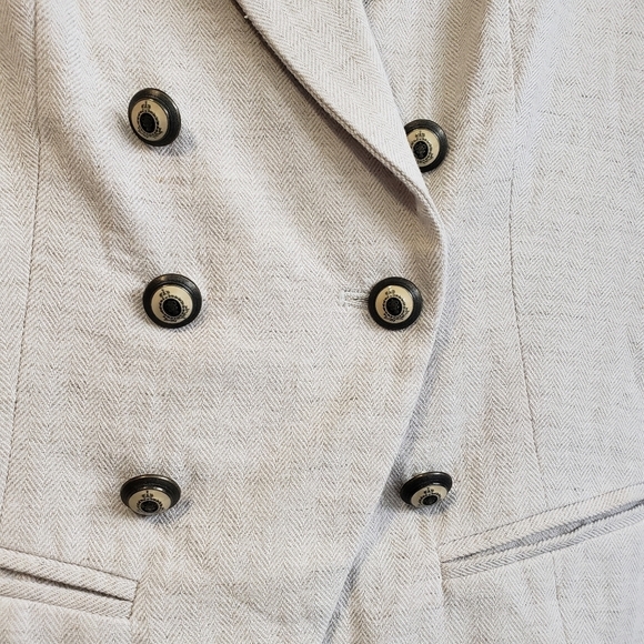 Urban Outfitters Anthropologie Linen Blazer | Size 2 - Picture 3 of 12